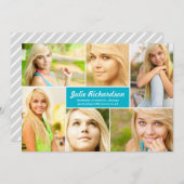 Moderne 6 Photo Graduation Faire-part V2 (Devant / Derrière)