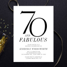 Moderne 70 en Fabulous Verjaardagsfeestje