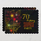 Moderne 70e verrassingsdag kaart (Voorkant / Achterkant)