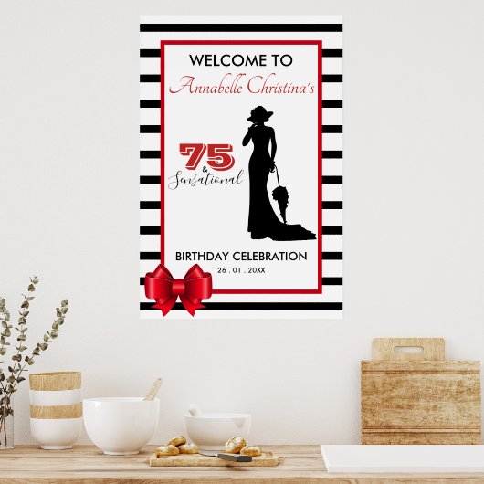 Moderne 75 & SENSATIONAL Event Party Affiche de bi (Cuisine)