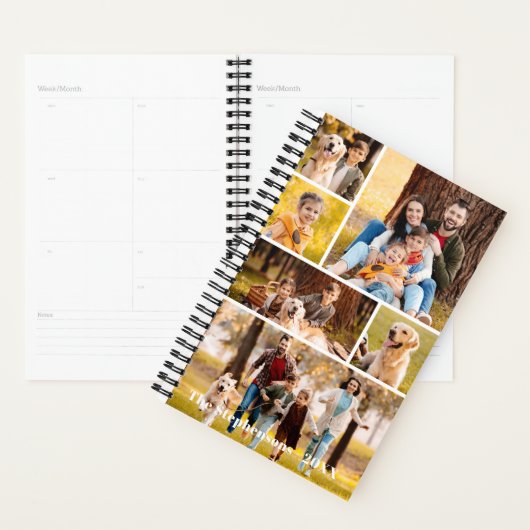 Moderne 7 fotocollage gepersonaliseerde planner (Display)