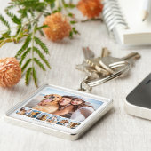 Moderne 7 fotocollage sleutelhanger (Zijkant)