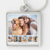 Moderne 7 fotocollage sleutelhanger (Voorkant)