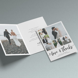 Moderne 7 photo collage amour et merci mariage