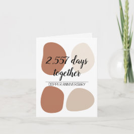 Moderne 7e huwelijksverjaardag Zevende Kaart