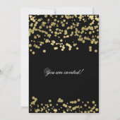 Moderne 80e verjaardag Gold Foil Confetti Kaart (Achterkant)