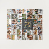 Moderne 80ste verjaardag multi foto  wandkleed (Voorkant (horizontaal))