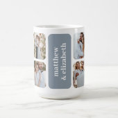 Moderne 8 foto bruiloft koffiemok (Center)