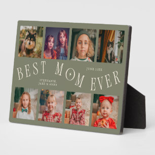 Moderne 8 foto collage Beste moeder ooit Saliegroe Fotoplaat