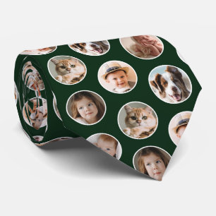 Moderne 8-foto-collage halsdoek stropdas