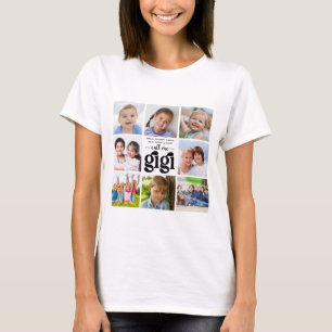 Moderne 8 foto collage namen noemen me Gigi T-shirt