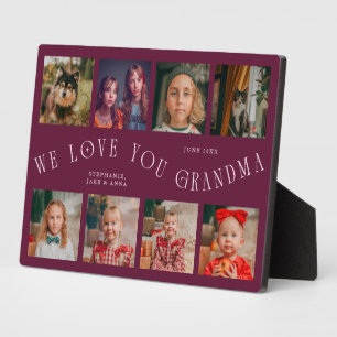 Moderne 8 foto-raster Lieve oma Cranberry Fotoplaat