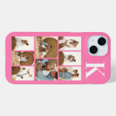 Moderne 8 Foto Roze Case-Mate iPhone Case (Achterkant (horizontaal))