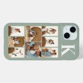 Moderne 8 Foto Sage Groen Case-Mate iPhone Case (Achterkant (horizontaal))