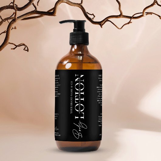 Moderne 8 OZ Bouteille cosmétique Étiquette de la