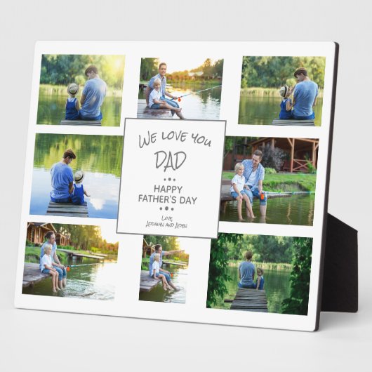 Moderne 8 Photo Collage Vaderdag Keepomwille Fotoplaat (Zijkant)