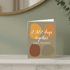 Moderne 8e huwelijksverjaardag achtste kaart