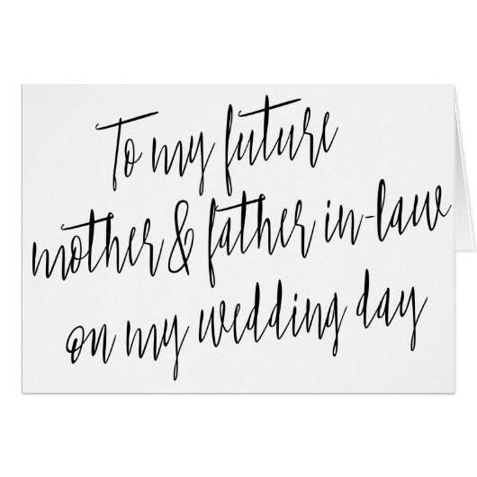 Moderne "À ma future mère et mon beau-père" (Devant horizontal)