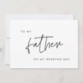 Moderne À mon père sur ma carte de jour de mariage (Devant)