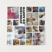 Moderne Aandenken Foto Collage voor elke Leeftijd Wandkleed (Voorkant (horizontaal))