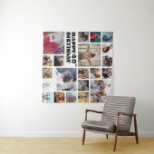 Moderne Aandenken Foto Collage voor elke Leeftijd Wandkleed (In Situ (horizontaal))