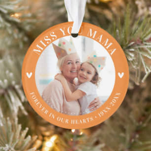 Moderne Aandenkenfoto Herinnering aan Verlies Ornament