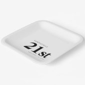 Moderne Aangepast om het even welke 21e naamdatum Papieren Bordje (Gebogen)