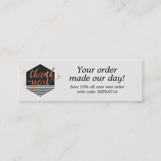 Moderne aangepaste bestelling Hartelijk dank Mini Visitekaartje (Voorkant)