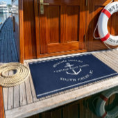 Moderne aangepaste boat Name Welcome Aboard Anchor Deurmat