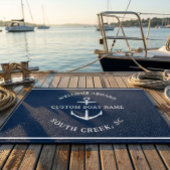 Moderne aangepaste boat Name Welcome Aboard Anchor Deurmat