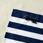 Moderne aangepaste botnaam Nautical Anchor Strandlaken (In situ)