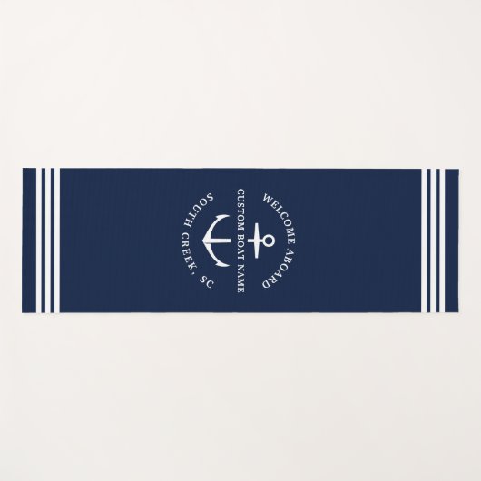 Moderne aangepaste botnaam Welkom op Nautisch vlak Yogamat (Voorkant (horizontaal))