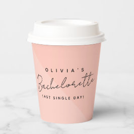 Moderne aangepaste bruid naam vrijgezellenfeest ro papieren bekers