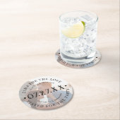 Moderne aangepaste bruiloft fotopapier Onderzetter (Insitu)