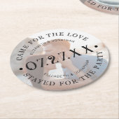 Moderne aangepaste bruiloft fotopapier Onderzetter (Gebogen)