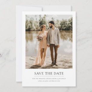 Moderne Aangepaste bruiloft foto's opslaan Datum K Save The Date