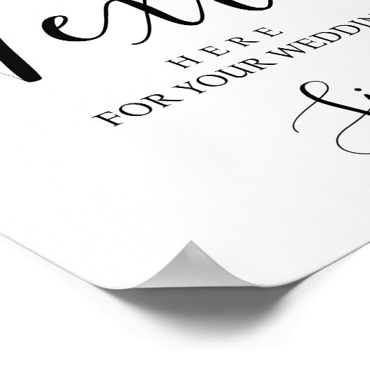 Moderne aangepaste bruiloft partij teken poster (Hoek)