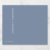 Moderne aangepaste bruisende wijn trouwfoto sparkling wijnetiket (Enkel label)