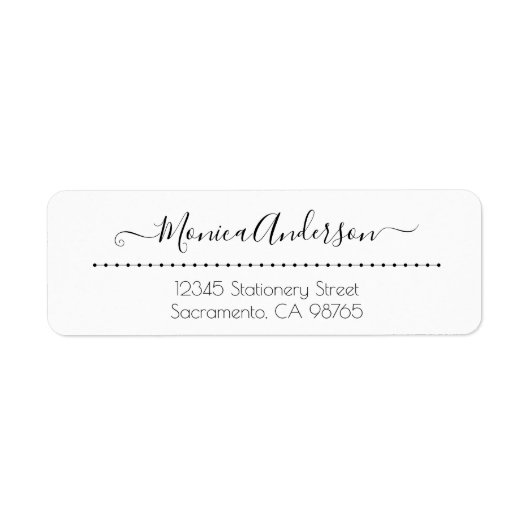 Moderne Aangepaste Calligrafie Script Naam Etiket (Voorkant)