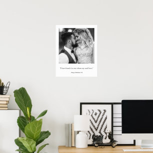Moderne Aangepaste Citatiefoto Huwelijksjubileum Poster