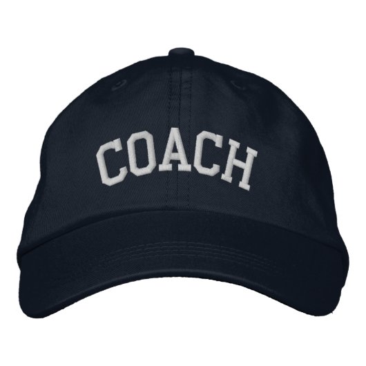 Moderne aangepaste COACH-tekst Geborduurde Pet (Voorkant)