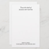 Moderne aangepaste contactgegevens van bureaunaam briefpapier (Voorkant / Achterkant)