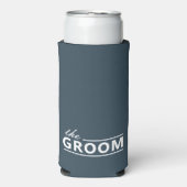 Moderne aangepaste De Bruidegom Stof Groen Witte T (Seltzer Voorkant)