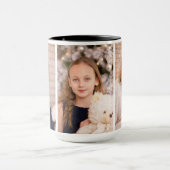 Moderne Aangepaste Drie Foto Collage Mok (Midden)