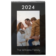 Moderne aangepaste familie foto kalender kleuren