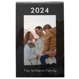 Moderne aangepaste familie foto kalender kleuren