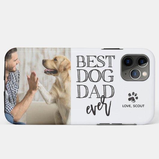 Moderne Aangepaste foto Beste hond Pap Case-Mate iPhone Case (Achterkant (horizontaal))