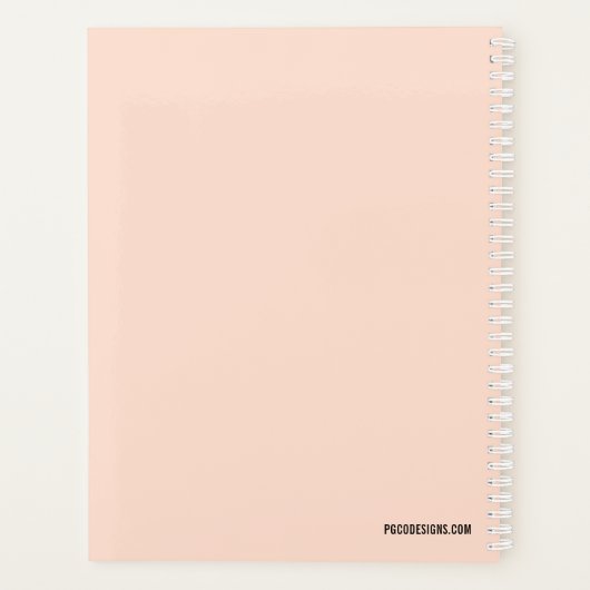 Moderne aangepaste foto Creëer uw eigen Schattige Planner (Achterkant)