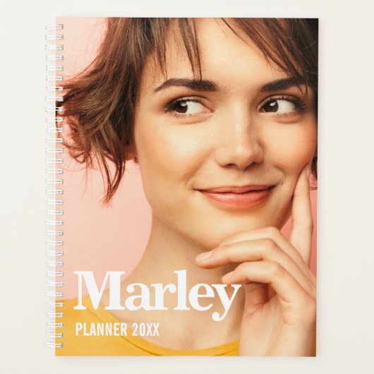 Moderne aangepaste foto Creëer uw eigen Schattige Planner (Voorkant)