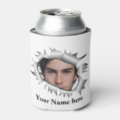 Moderne aangepaste foto in een gat blikjeskoeler (Blikje Voorkant)